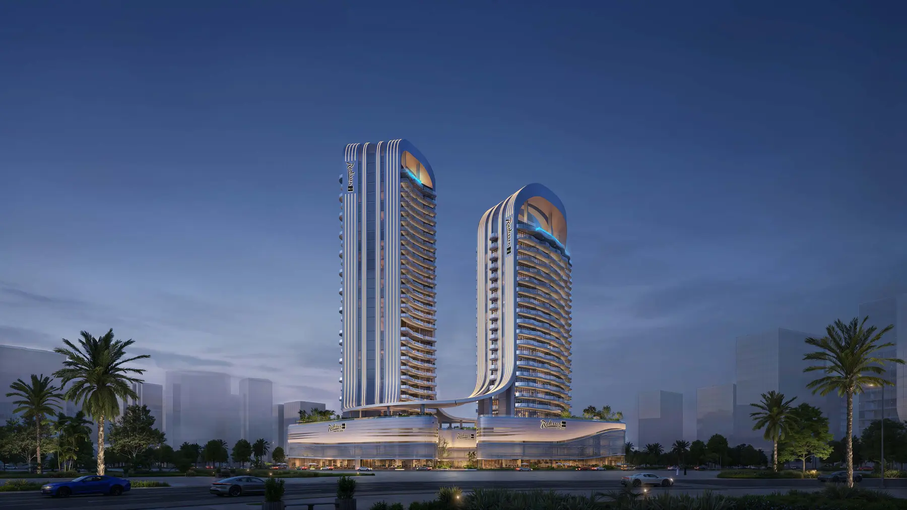 Radisson Blu, RAK Central, developer render