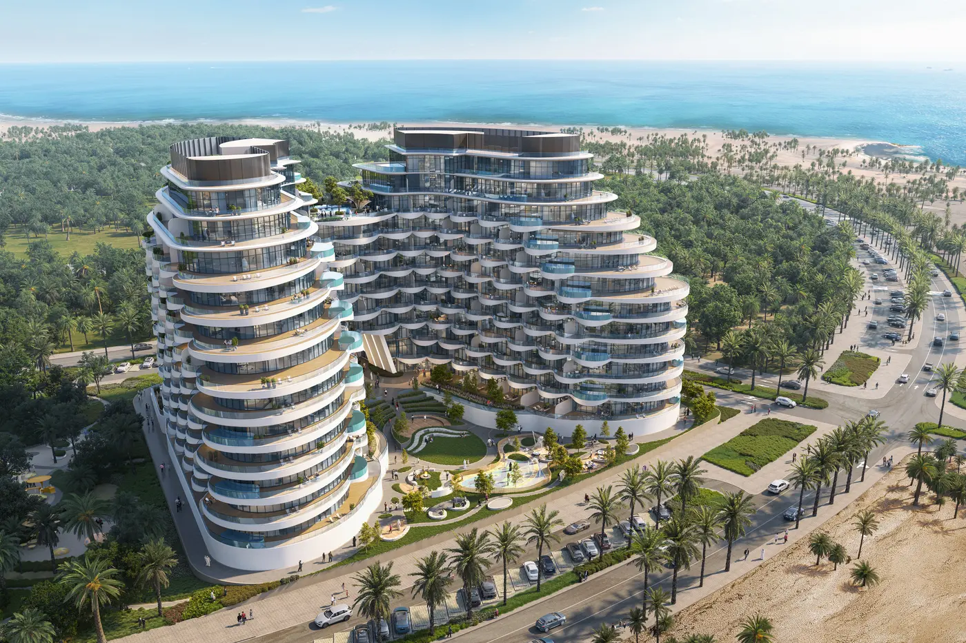 BNW's own towers on Al Marjan Island, developer render