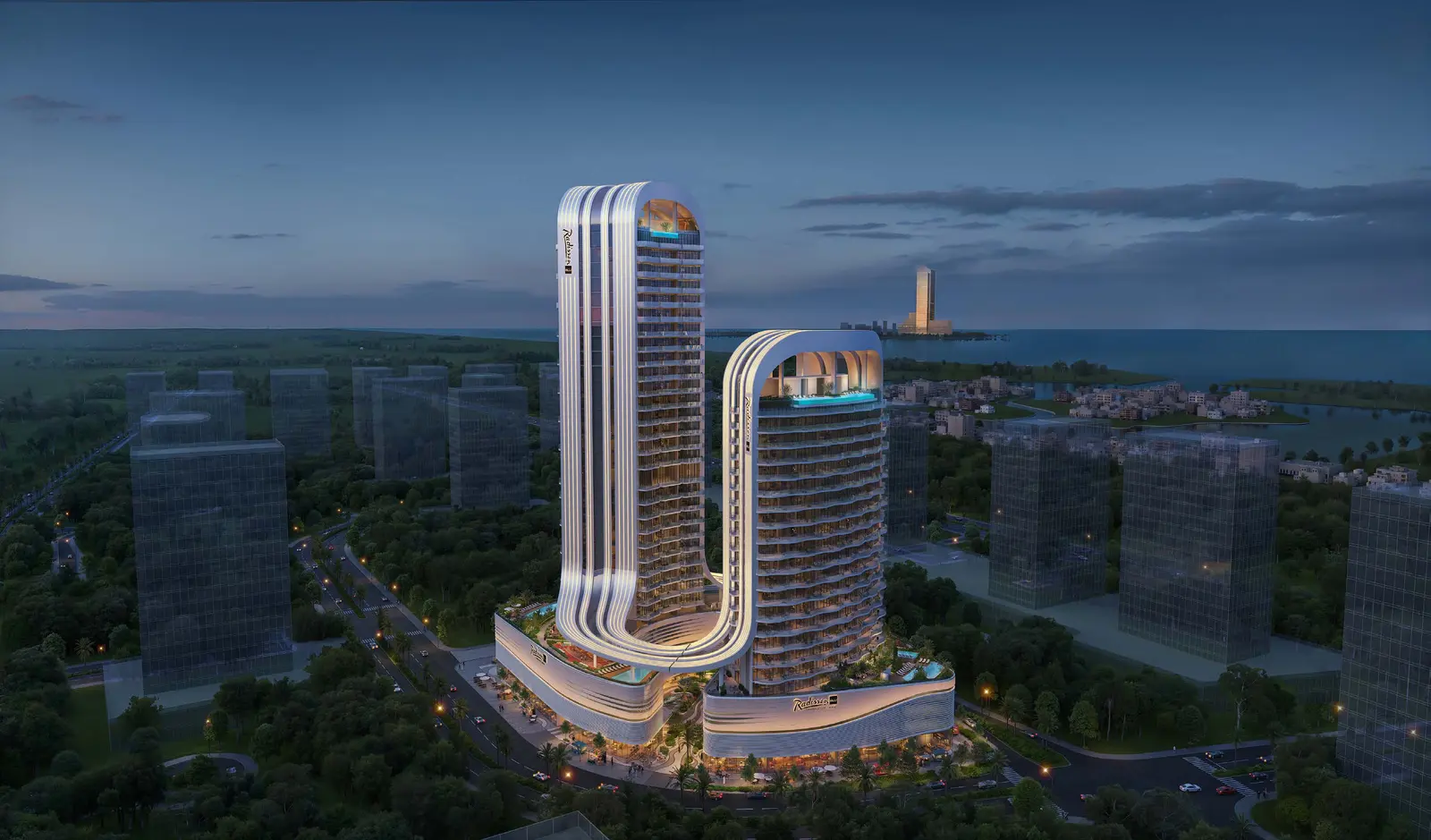 Radisson Blu, RAK Central, developer render