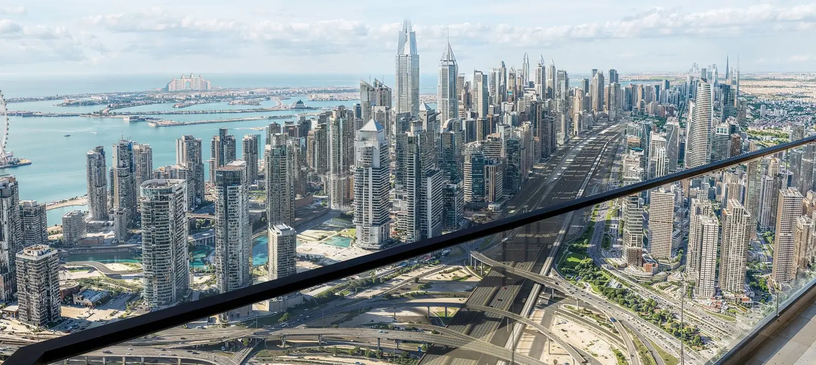 Skyline towards Dubai Marina from Sobha Central, developer render