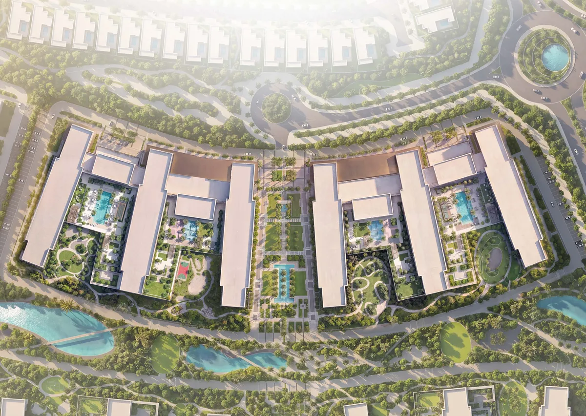 Sobha Sanctuary masterplan aerial, developer render
