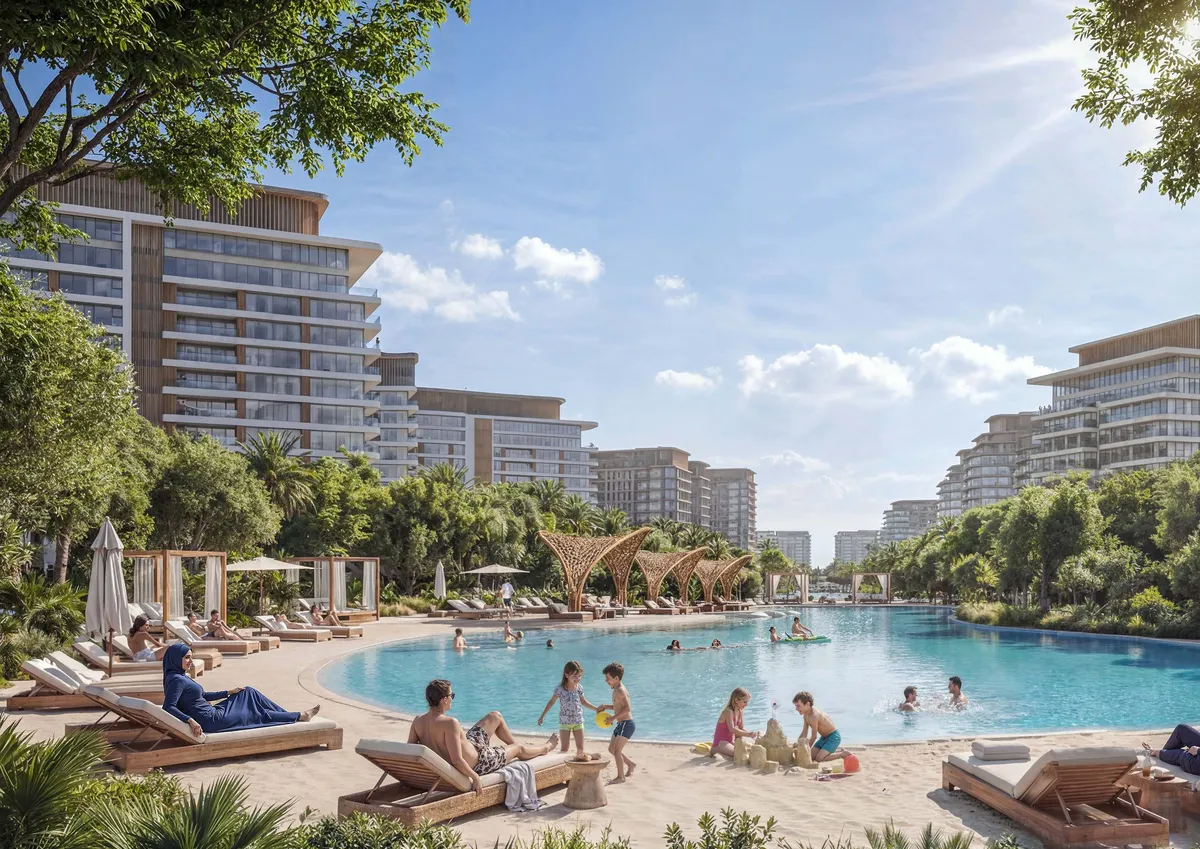 Sobha Sanctuary pool and lagoon, developer render